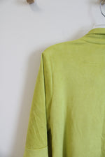 NEW Weavz Lime Green Soft Button Down Top | M