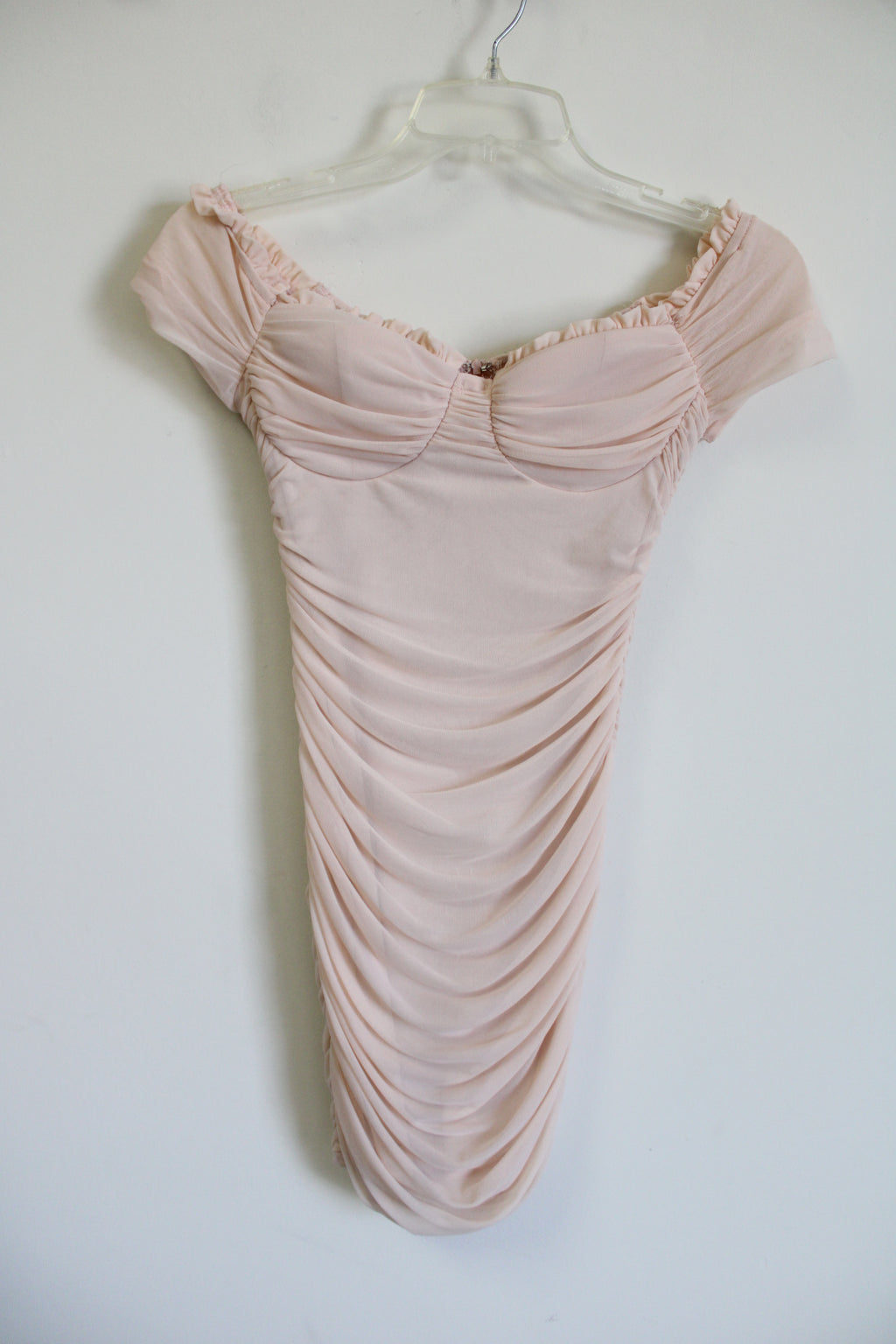 Winsdor Light Pink Fitted Mini Dress | S