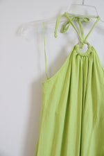 NEW Old Navy Lime Green Halter Neck Maxi Dress | L Tall
