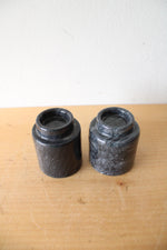 Black Gray Marble Candle Votives | Set Of 2