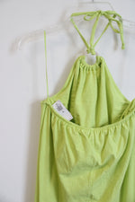 NEW Old Navy Lime Green Halter Neck Maxi Dress | L Tall