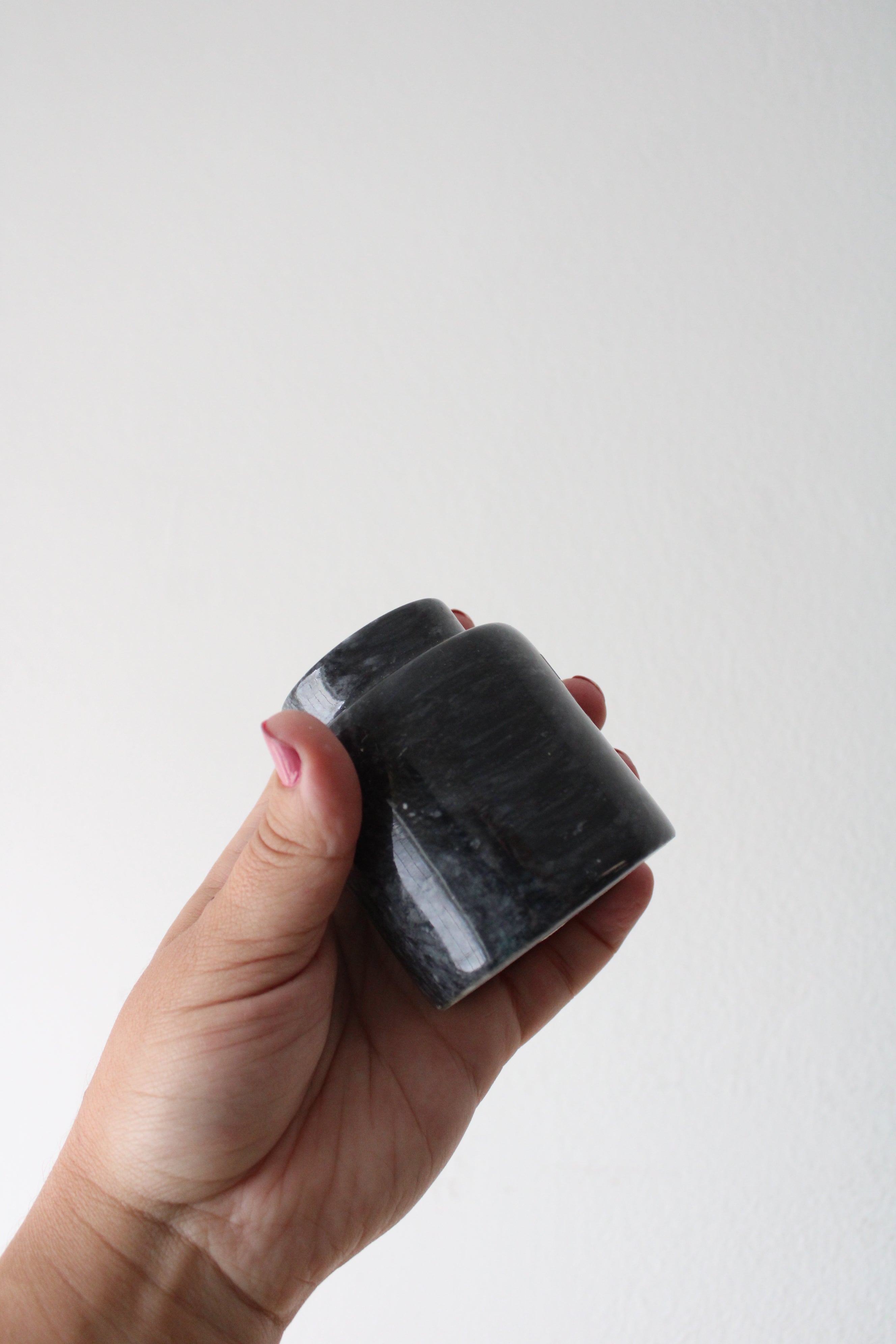 Black Gray Marble Candle Votives | Set Of 2