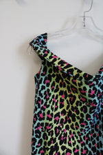 Chiara Boni Anoush Colorful Animal Print Off The Shoulder Dress | 12