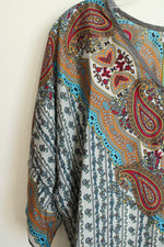 Johnny Was Paisley Silk Blue Blouse | M