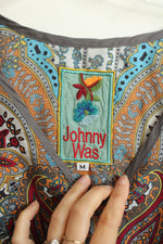 Johnny Was Paisley Silk Blue Blouse | M