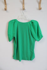 NEW Ann Taylor Kelly Green Blouse | XXS Petite