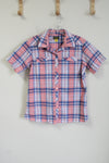 Cabela's Pink & Blue Plaud Button Down Shirt | M
