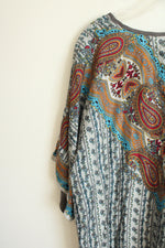 Johnny Was Paisley Silk Blue Blouse | M