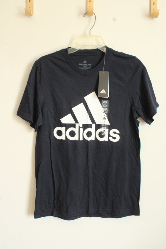 New Adidas navy blue logo t-shirt | Medium