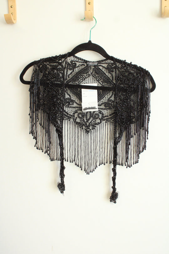 NEW Sharmark Las Vegas 1994 Black Beaded Shawl | One Size