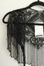NEW Sharmark Las Vegas 1994 Black Beaded Shawl | One Size