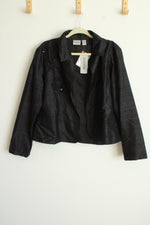 NEW Chico's Black Beaded Silk Jacket | 2