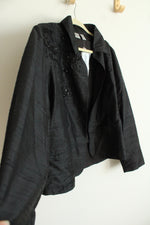 NEW Chico's Black Beaded Silk Jacket | 2