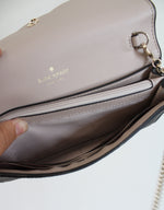 Kate Spade Gemma Scalloped Edge Black Chain Strap Wallet