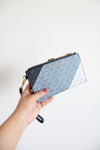 Michael Kors Blue Color Block Logo Smartphone Wallet