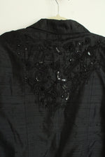 NEW Chico's Black Beaded Silk Jacket | 2