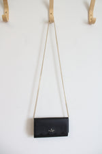 Kate Spade Gemma Scalloped Edge Black Chain Strap Wallet