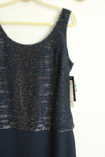 NEW JKara Navy Blue Beaded Dress | 16