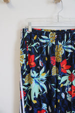 Adidas Blue Floral Track Pants | M