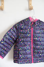 Jumping Beans Blue Floral Puffer Jacket | 18 MO
