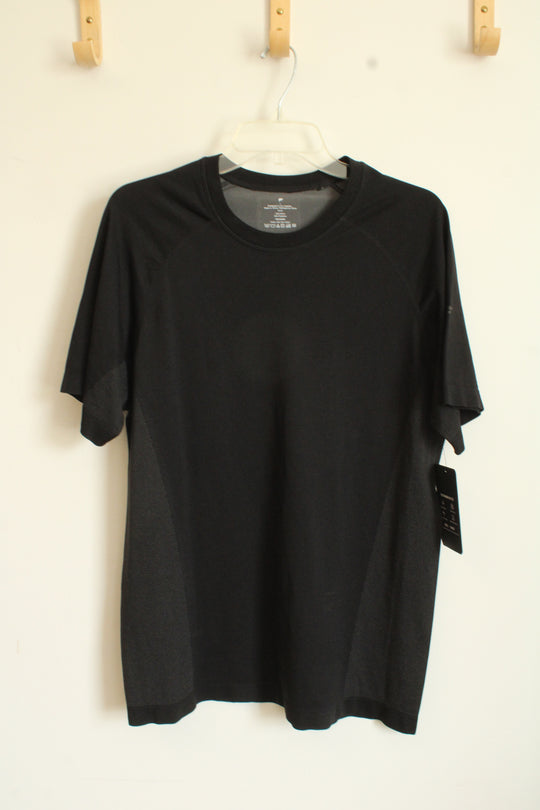 Fabletics Black and Gray Training Day Athletic Tee | Large