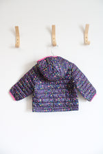Jumping Beans Blue Floral Puffer Jacket | 18 MO