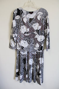 NEW Rekucci Black Floral Dress | 16