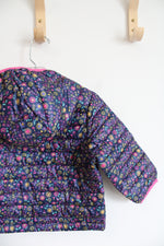 Jumping Beans Blue Floral Puffer Jacket | 18 MO