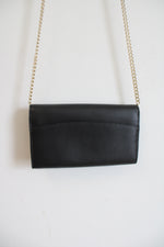 Kate Spade Gemma Scalloped Edge Black Chain Strap Wallet
