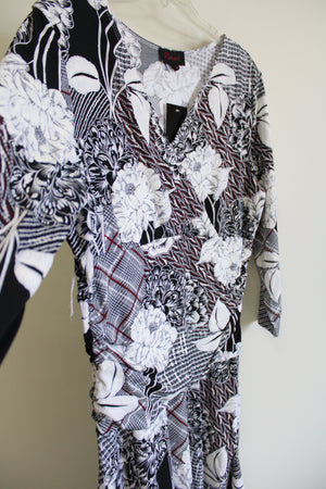 NEW Rekucci Black Floral Dress | 16
