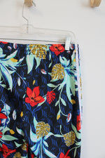 Adidas Blue Floral Track Pants | M