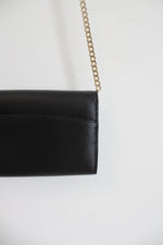 Kate Spade Gemma Scalloped Edge Black Chain Strap Wallet