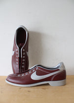 Vintage 1980s Nike Maroon Bowling Shoes | Size 7.5