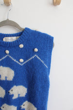 The Eagle's Eye Vintage Blue Polar Bear Mohair Blend Sweater | M