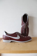 Vintage 1980s Nike Maroon Bowling Shoes | Size 7.5