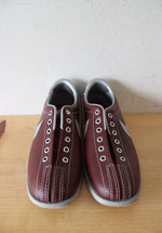 Vintage 1980s Nike Maroon Bowling Shoes | Size 7.5