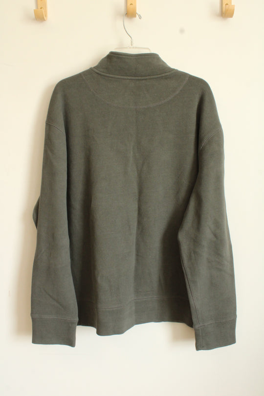 Banana Republic dark green quarter zip pullover | XXL