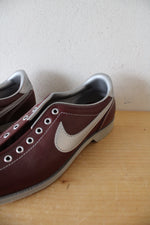 Vintage 1980s Nike Maroon Bowling Shoes | Size 7.5