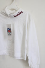 NEW NFL Team Apparel Redskins Embroidered White Mock Neck Shirt | Youth XS (4/5)