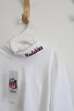 NEW NFL Team Apparel Redskins Embroidered White Mock Neck Shirt | Youth XS (4/5)