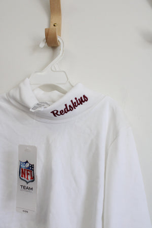 NEW NFL Team Apparel Redskins Embroidered White Mock Neck Shirt | Youth XS (4/5)