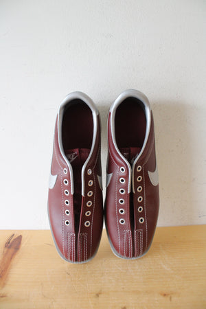 Vintage 1980s Nike Maroon Bowling Shoes | Size 7.5