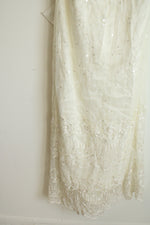 NEW Jessica McClintock Vintage Ivory Bridal Halter Neck Beaded Dress | 10