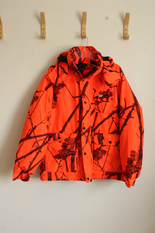 Deer Camp Neon Orange Lined Hunting Jacket | Medium