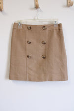 LOFT Tan Woven Mini Skirt | 0 Petite