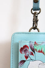 Anuschka Jardin Bleu Floral Crossbody Wallet