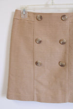 LOFT Tan Woven Mini Skirt | 0 Petite