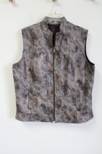 Brown Snakeskin Pattern Vest | XL