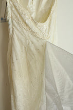 NEW Jessica McClintock Vintage Ivory Bridal Halter Neck Beaded Dress | 10
