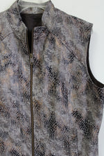 Brown Snakeskin Pattern Vest | XL